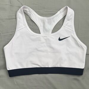 Nike Women's White and Black Sports Bra